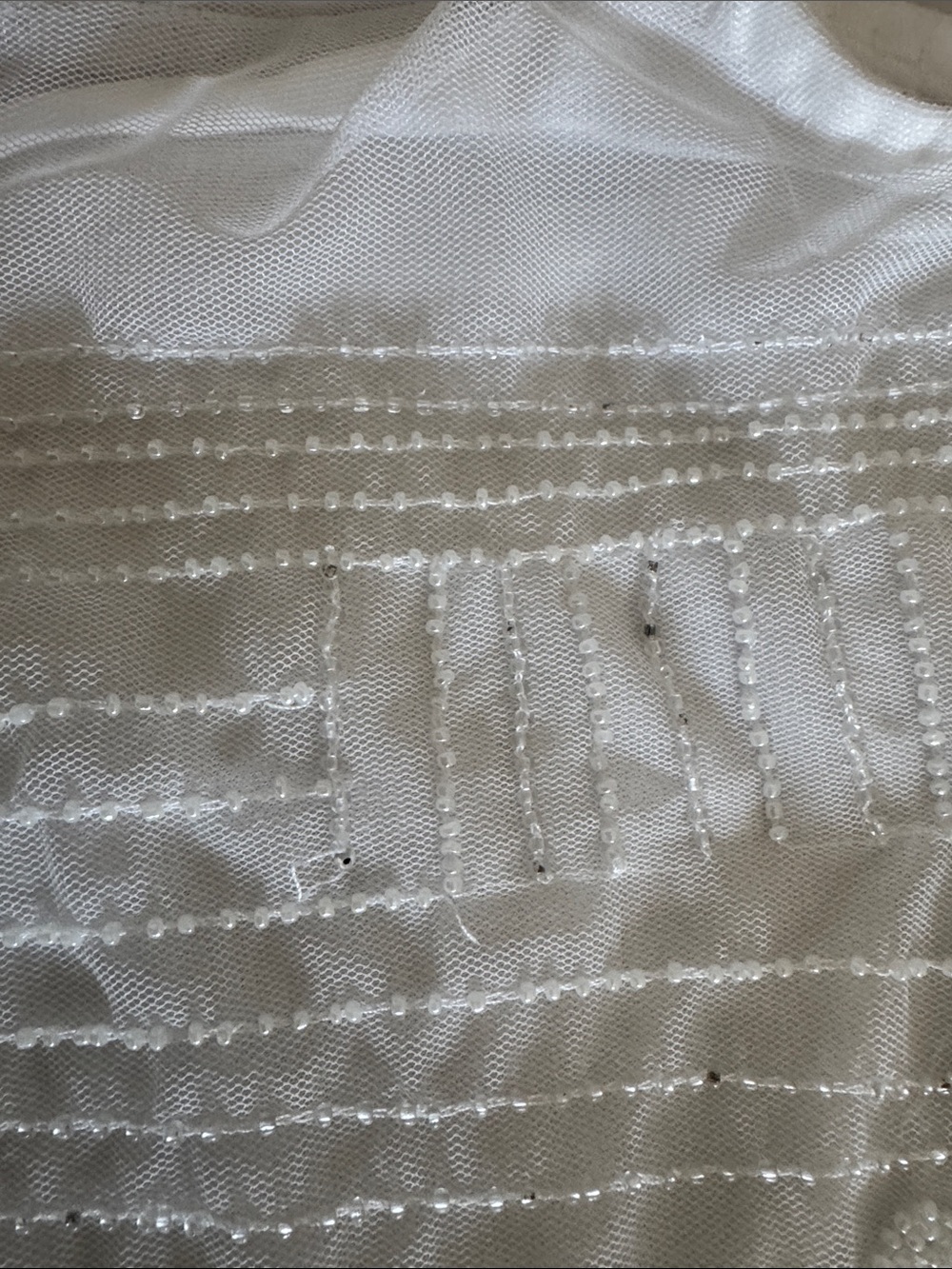 H&M White Beaded Lace-Trim Scoop Neck Camisole Top - Picture 5 of 5